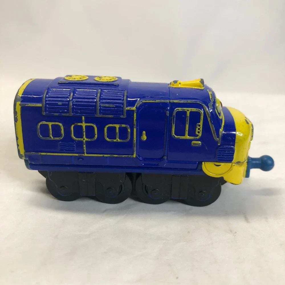 Chuggington Brewster Train‎ Toy Blue Yellow Die-cast Metal